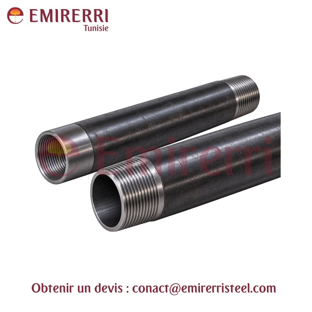 Tuyau fileté en acier au carbone
